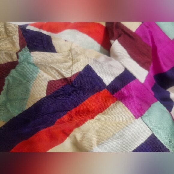 Chanel Multicolor Stripe Print Silk Twill Blouse FR 38 - Picture 11 of 13